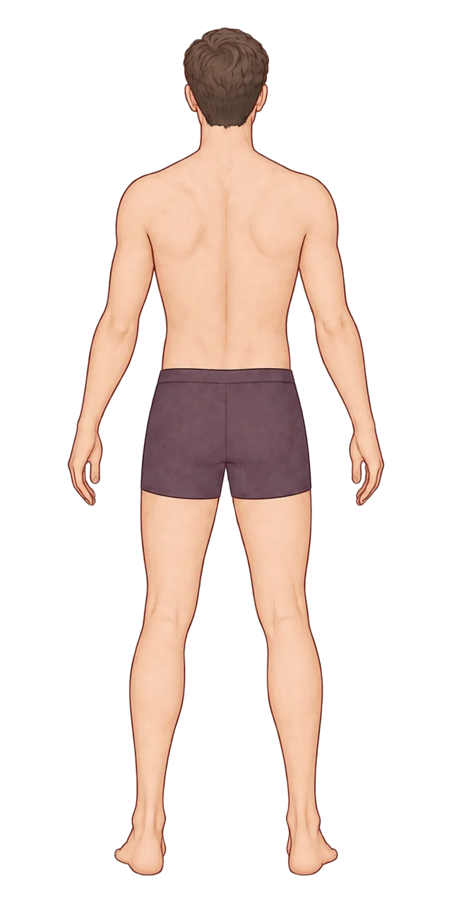 Illustration of a man, back view